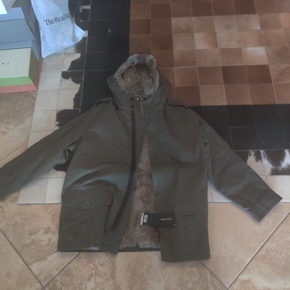 Zadig & Voltaire rabbit lined jacket size L New Oversized fit - Picture 1 of 4